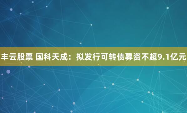丰云股票 国科天成：拟发行可转债募资不超9.1亿元